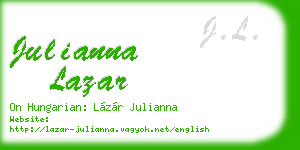 julianna lazar business card