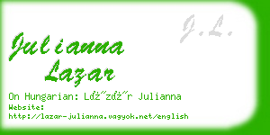 julianna lazar business card